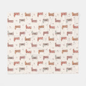 Gedempte Pastels Kerstvakantie Westerne Laarzen Sc Fleece Deken (Voorkant (Horizontaal))