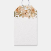 Gedempte perzik bloemen gepersonaliseerde lesbisch cadeaulabel (Achterkant)