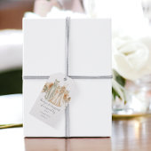 Gedempte perzik bloemen gepersonaliseerde lesbisch cadeaulabel