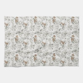 Gedempte Poinsettia's Keukenhanddoek (Horizontaal)