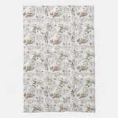 Gedempte Poinsettia's Keukenhanddoek (Verticaal)