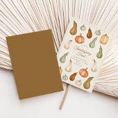 Gedempte Pompoen en Pompoen Thanksgiving-diner Kaart