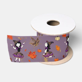 Gedempte pruim | Halloween Kleine Heks Satijnen Lint