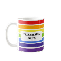 Gedempte Rainbow Striped Custom Name's Brew