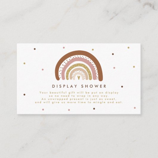 Gedempte regenboog display douche Geen inpakpapier Informatiekaartje (Voorkant)
