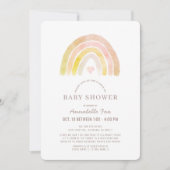 Gedempte regenboog Waterverf roze drive-by Baby sh Kaart (Voorkant)