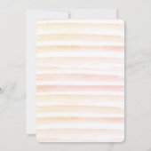 Gedempte Regenboog Waterverf Roze Meisje Baby show Kaart (Achterkant)