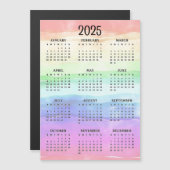 Gedempte regenboogkleuren ontwerp 2025 magnetische magnetische uitnodiging (Voorkant / Achterkant)