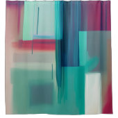 Gedempte retro tinten abstract douchegordijn (Voorkant)