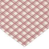 Gedempte Rode Crème Tartan Plaid Monogram Tafelkleed (Gekanteld)