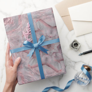 Gedempte Roos Broche Cadeaupapier