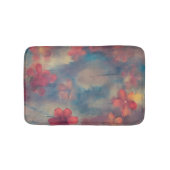 Gedempte roze bloemen badmat (Voorkant)