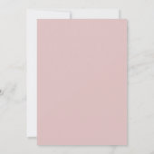 Gedempte Roze Romantische Lente Bruiloft Kaart (Achterkant)