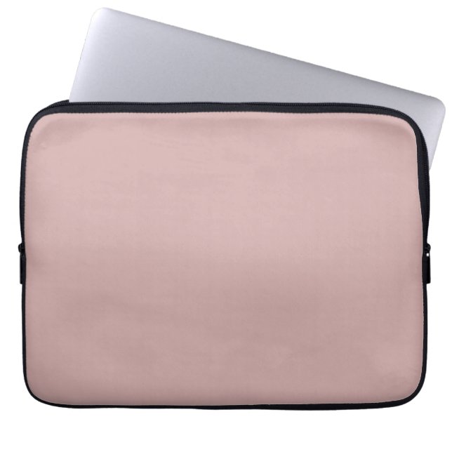 gedempte roze vaste stof laptop sleeve (Voorkant)