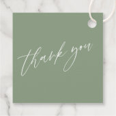 Gedempte salie Abstract Bedankjes Labels (Achterkant)