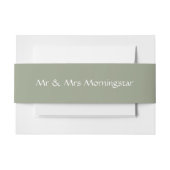 Gedempte salie groen uitnodigingen wikkel (Voorkant Voorbeeld)