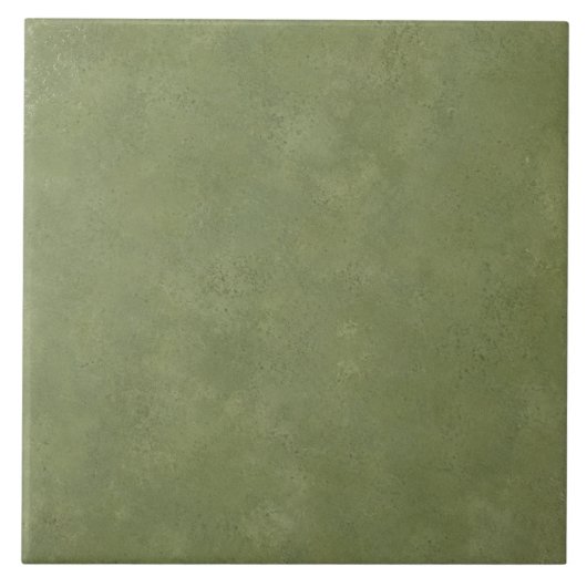 Gedempte saliegroene rustieke glazuurtextuur tegeltje (Voorkant)