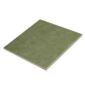 Gedempte saliegroene rustieke glazuurtextuur tegeltje (Zijkant)