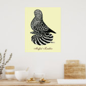 gedempte spattuimelduif poster (Keuken)