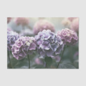 Gedempte Stof Lavendel Pompom Hortensia Decoupage Tissuepapier (Voorkant)