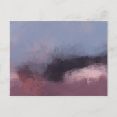Gedempte Stof Roze en Blauwe Abstracte Kunst Briefkaart (Voorkant)