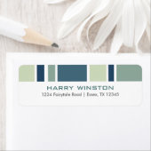 Gedempte strepen Adresetiketten klein Etiket (Insitu)