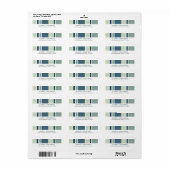 Gedempte strepen Adresetiketten klein Etiket (Full Sheet)