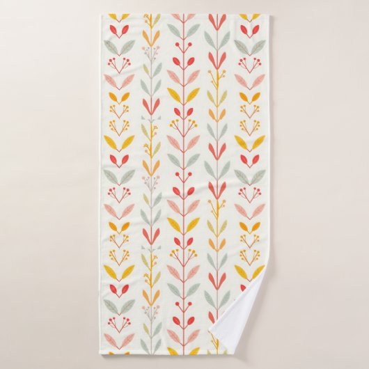 Gedempte strepen van de Herfst Bad Handdoek (Badhanddoek)