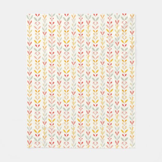 Gedempte strepen van de Herfst Fleece Deken (Voorkant)