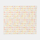 Gedempte strepen van de Herfst Fleece Deken (Voorkant (Horizontaal))