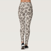 Gedempte Taupe Luipaardprint Leggings (Achterkant)