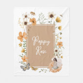 Gedempte Terracotta Wildflower Fairy Baby Meisje Fleece Deken (Voorkant)