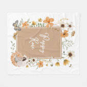Gedempte Terracotta Wildflower Fairy Baby Meisje Fleece Deken (Voorkant (Horizontaal))