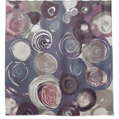 Gedempte tonen abstracte rozen douchegordijn (Voorkant)