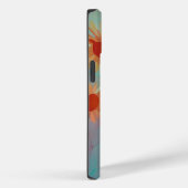 Gedempte tonen abstracte zonnebloemen Case-Mate iPhone case (Achterkant / Rechts)