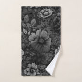 Gedempte tonen van Grijze Bloemen Bad Handdoek (Handdoek)