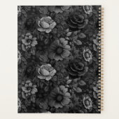 Gedempte tonen van Grijze Bloemen Planner (Achterkant)