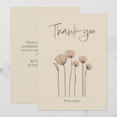 Gedempte tonen vrijgezellenfeest bedankkaart (Voorkant / Achterkant)