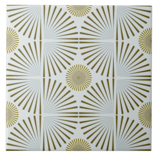 Gedempte tribal geometrisch tegeltje (Voorkant)