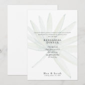 Gedempte tropische bruiloft repetitie kaart (Voorkant / Achterkant)