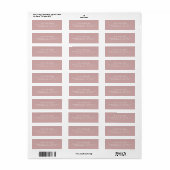 gedempte vasteroze op maat etiket (Full Sheet)