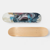 Gedempte verfspatshark abstracte kunst persoonlijk skateboard (Horizontaal)