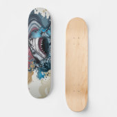 Gedempte verfspatshark abstracte kunst persoonlijk skateboard (Voorkant)