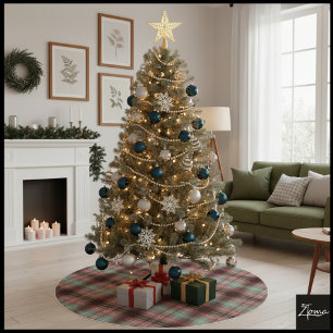 Gedempte Verticale Schaduw Plaid Tartan Vervaging Kerstboom Rok