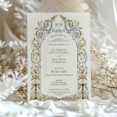 Gedempte Victoriaans Royal Elegance bruiloft uitno Kaart