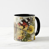 gedempte vlinder met bloemen mok (Voorkant rechts)