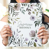 Gedempte Waterverf Floral 2025 Aangepaste naam Planner