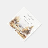 Gedempte Waterverf Herfst herfstlandschap bruiloft Servet (Hoek)