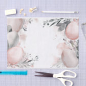 Gedempte waterverf paaseieren met bloemen tissuepapier (Craft)