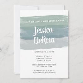 Gedempte Waterverf Penseelstreek Vrijgezellenfeest Kaart